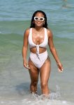 Christina Milian Sexy White Swimsuit