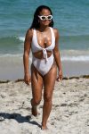 Christina Milian Sexy White Swimsuit