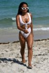 Christina Milian Sexy White Swimsuit