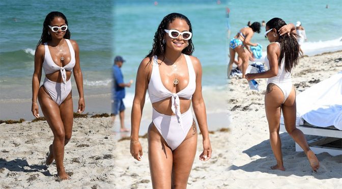 Christina Milian – Swimsuit Candids in Miami
