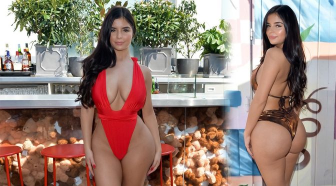 Demi Rose Mawby – ISAWITFIRST.COM Swimwear Photocall in Mexico