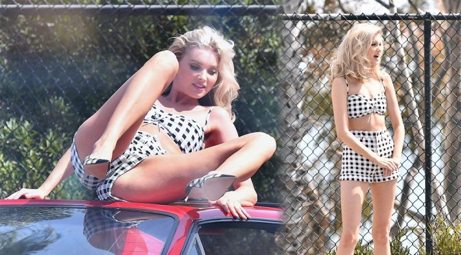 Elsa Hosk – Photoshoot Candids in Los Angeles