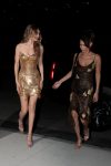 Gigi Hadid Sexy Gold Dress