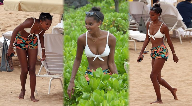 Jasmine Tookes – Bikini Candids in Maui