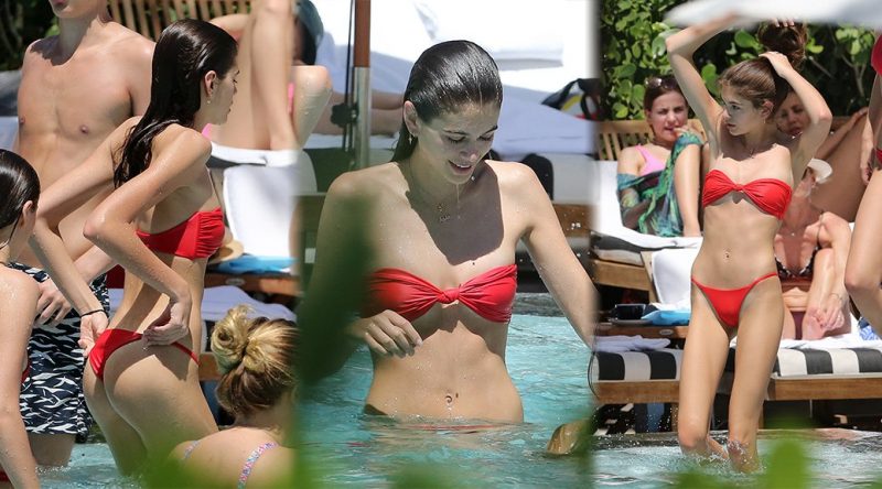Kaia Gerber – Bikini Candids in Miami