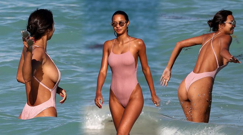Lais Ribeiro – Swimsuit Candids in Miami Beach