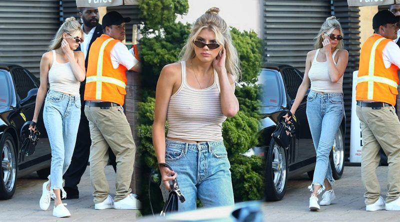 Charlotte McKinney – Braless Candids in Malibu