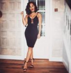 Georgia May Foote Sexy Black Dress