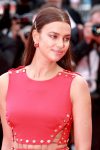 Irina Shayk Pantyless Red Dress