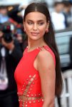 Irina Shayk Pantyless Red Dress
