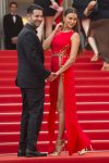 Irina Shayk Pantyless Red Dress