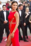 Irina Shayk Pantyless Red Dress