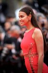 Irina Shayk Pantyless Red Dress