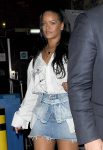 Rihanna Denim Mini Skirt