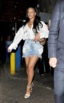 Rihanna Denim Mini Skirt