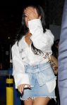 Rihanna Denim Mini Skirt