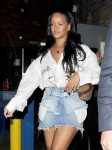Rihanna Denim Mini Skirt