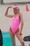 Romee Strijd Pink Swimsuit