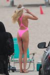 Romee Strijd Pink Swimsuit