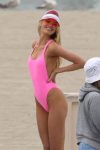 Romee Strijd Pink Swimsuit