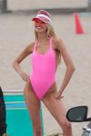 Romee Strijd Pink Swimsuit