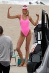 Romee Strijd Pink Swimsuit