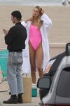 Romee Strijd Pink Swimsuit