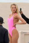 Romee Strijd Pink Swimsuit