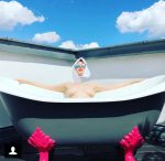 Rose Mcgowan Topless Sunbath