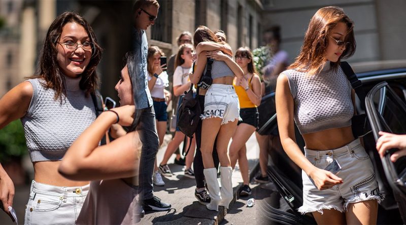 Bella Hadid – Candids in Milan