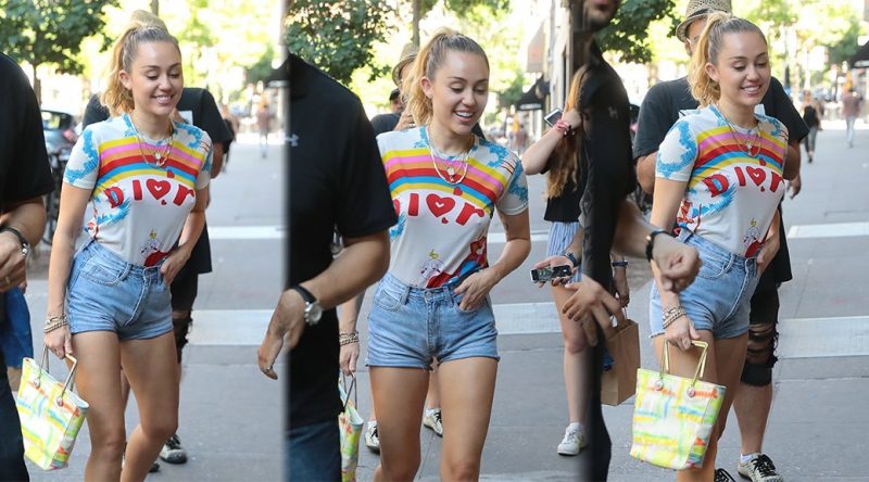 Miley Cyrus – Braless Candids in New York