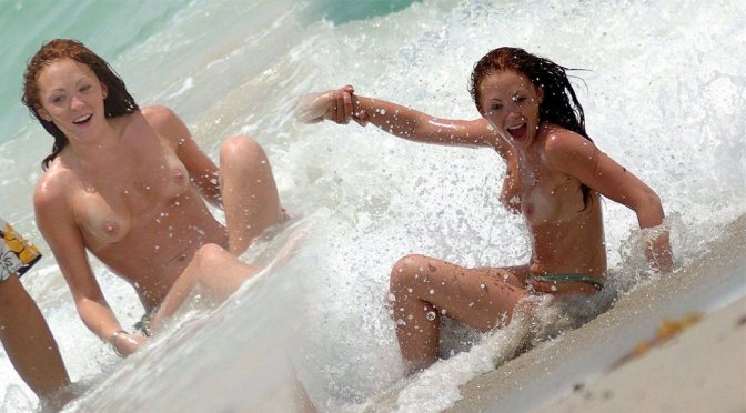Natasha Hamilton – Topless Bikini Candids in Miami Beach