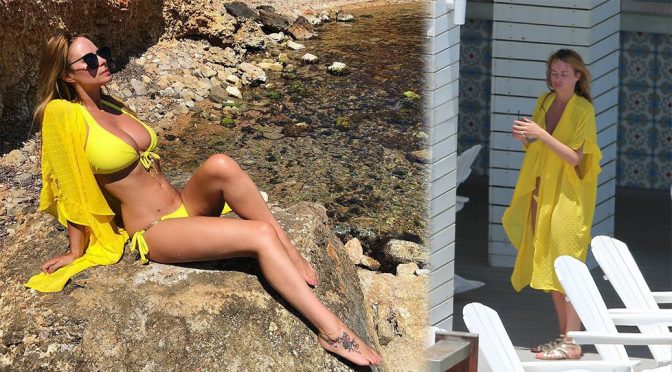 Rhian Sugden – Bikini Candids in Ibiza