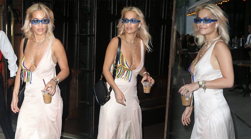 Rita Ora – Braless Candids in New York