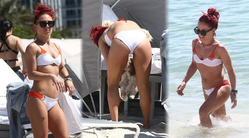 Sharna Burgess – Bikini Candids in Miami Beach