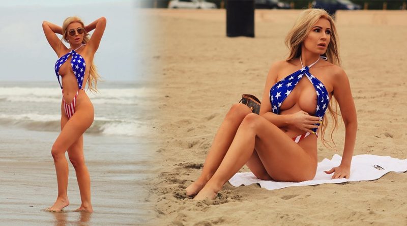 Ana Braga – Swimsuit Candids in Los Angeles (Nipple Slip)