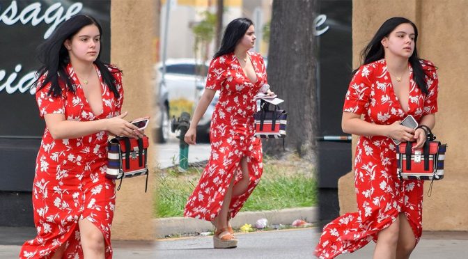 Ariel Winter – Braless Candids in Studio City