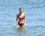 Bella Hadid Red Sexy Bikini