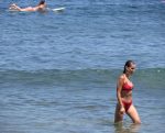 Bella Hadid Red Sexy Bikini
