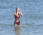Bella Hadid Red Sexy Bikini