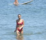 Bella Hadid Red Sexy Bikini