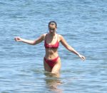 Bella Hadid Red Sexy Bikini