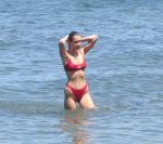 Bella Hadid Red Sexy Bikini