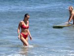 Bella Hadid Red Sexy Bikini