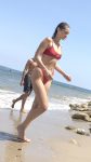 Bella Hadid Red Sexy Bikini