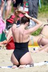 Candice Swanepoel Black Swimsuit ()