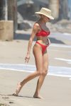 Charlotte Mckinney Red Bikini Big Boobs