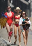 Charlotte Mckinney Red Bikini Big Boobs