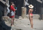 Charlotte Mckinney Red Bikini Big Boobs