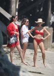 Charlotte Mckinney Red Bikini Big Boobs